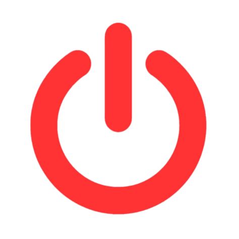 Red Power Button transparent PNG - StickPNG