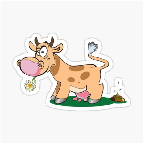 "Crazy Cow poop" Sticker for Sale by AlidaThea | Redbubble