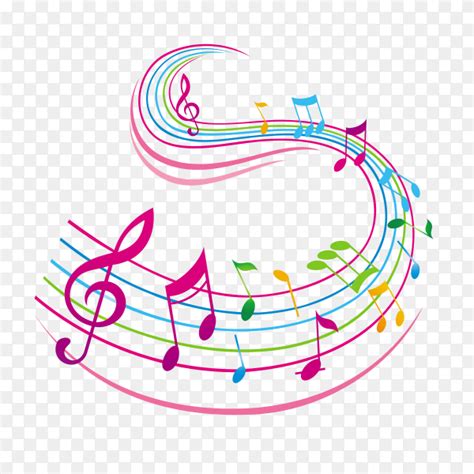 Colorful musical notes Premium Vector PNG - Similar PNG