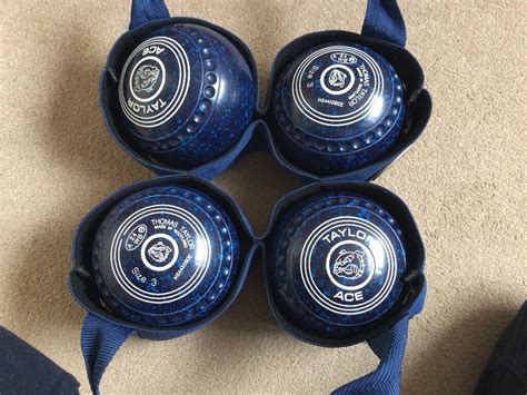 Taylor Ace Size 3 blue speckled lawn bowls. | in Kilmarnock, East Ayrshire | Gumtree