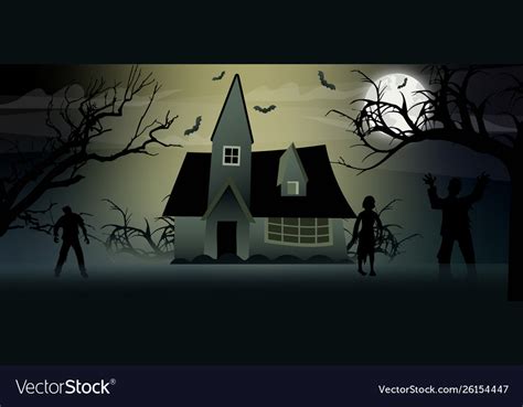 Zombie halloween background Royalty Free Vector Image