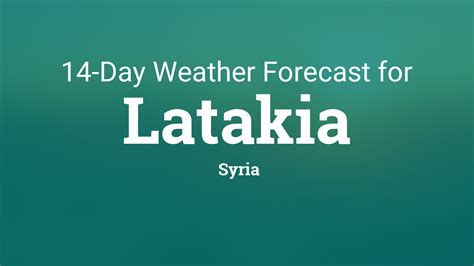 Latakia, Syria 14 day weather forecast