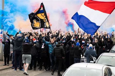 Rangers fans in early Ibrox title party as they let off fireworks and flares ahead of St Mirren ...