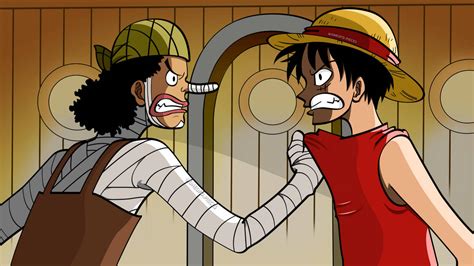 Luffy vs Usopp (One Piece) by oneofdpieces on DeviantArt