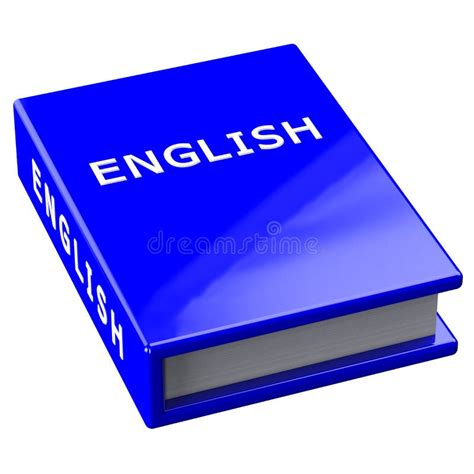 Book with Word English Isolated on White Background Stock Illustration ...