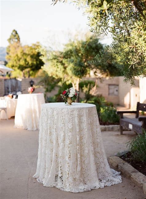 Wedding Theme - White Lace Tablecloth Overlay #2731064 - Weddbook