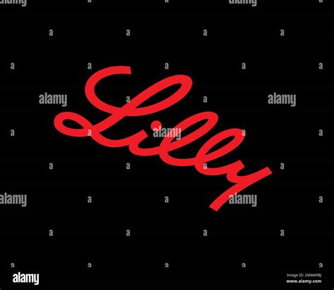 Eli Lilly and Company, rotated, black background, logo, brand name Stock Photo - Alamy