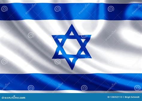 Ejemplo De La Bandera De Israel Stock de ilustración - Ilustración de mundo, fondo: 128352113