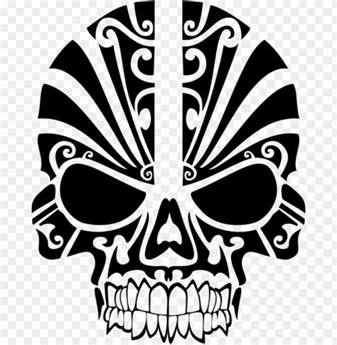 Tribal Skull Silhouette PNG Transparent With Clear Background ID 185204 ...