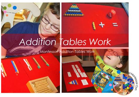 Montessori Addition Tables Work - Coloured Bead Bars - "Making Montessori Ours"