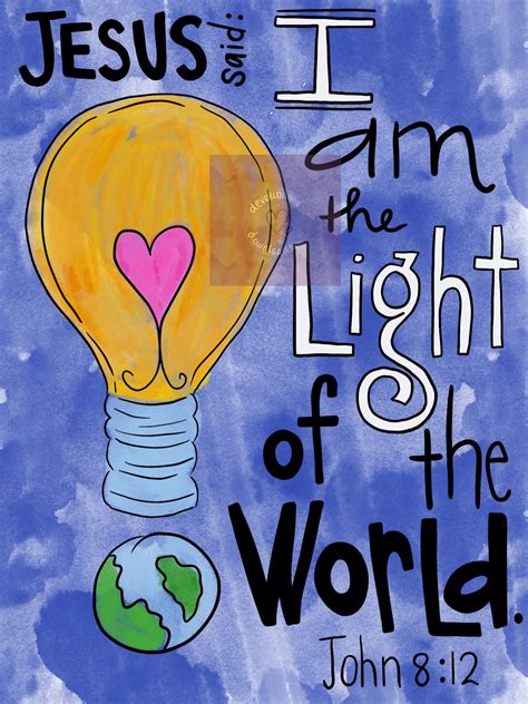 Jesus Said I Am the Light of the World Postcard & Download - Etsy