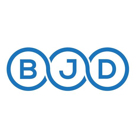 BJD letter logo design on white background. BJD creative initials letter logo concept. BJD ...