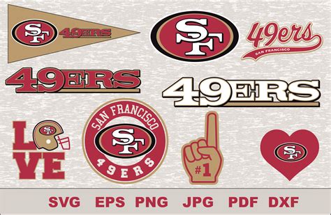 San Francisco 49ers Silhouette Studio Transfer Iron on Cut File Cameo Cricut Iron on decal Vinyl ...