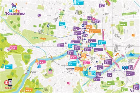 Kids in Krakow map - Kraków Travel