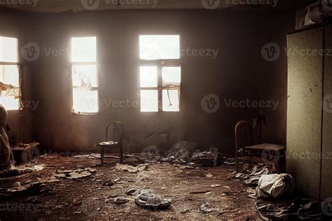 illustration of an lost place old dilapidated house interior view 21983122 Stock Photo at Vecteezy