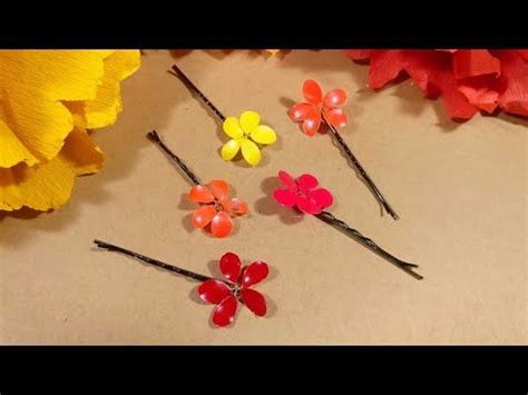 DIY Hair clips/Bobby pins using nail polish ! - YouTube | Hair clips ...