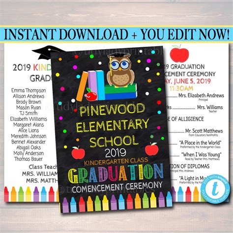 Editable Graduation Program Template