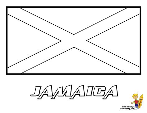 Regal National Flags Coloring! Jamaica! See and Match Official Flag Colors! http://www.yescolori ...