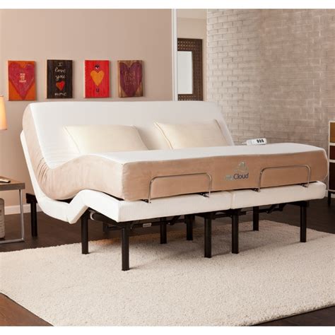 myCloud Adjustable Bed King-size with 10-inch Gel Infused Memory Foam Mattress - 15825187 ...