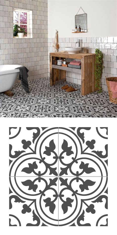 Ledbury Charcoal Black Pattern Tiles | Bathroom floor tiles, Patterned floor tiles, Ceramic tile ...