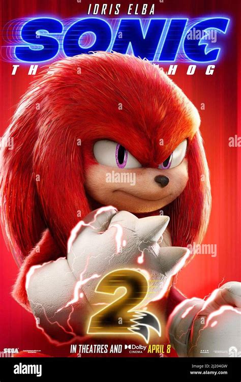 SONIC THE HEDGEHOG 2, character poster, Knuckles (voice: Idris Elba ...