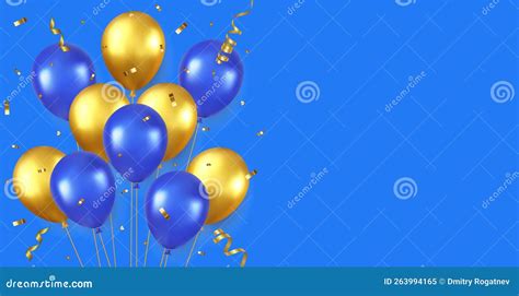 3d Birthday Background with Realistic Balloons Stock Vector ...