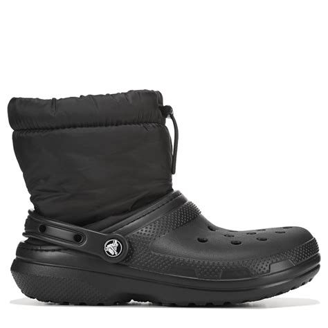 Crocs™ Synthetic Classic Fuzz Lined Neo Puff Boots in Black - Lyst