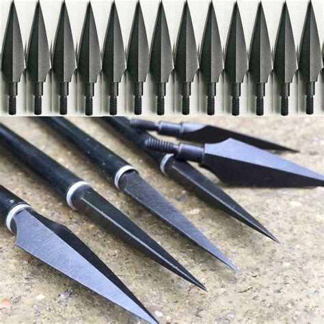 100 Grain Arrowhead Broadheads Tip Points Archery Hunting Arrow Head ...