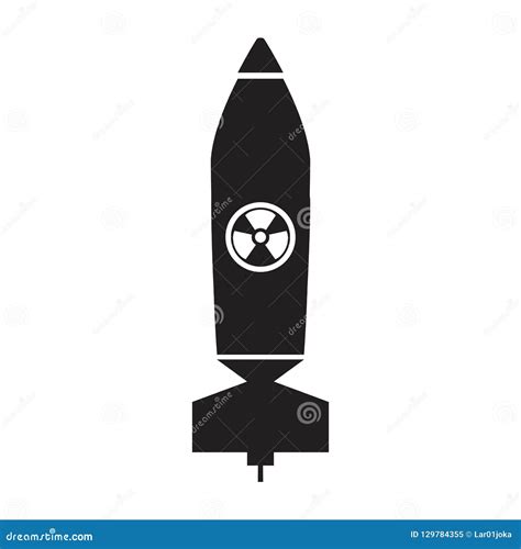 Nuclear Missile Doodle. Vector Drawing Blue Line Stock Image ...