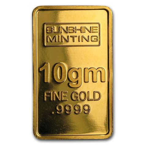 Buy 10 gram Gold Bar - Sunshine Minting | APMEX