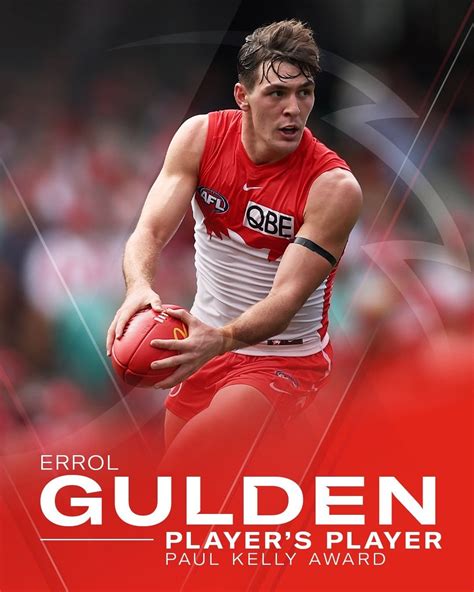 Errol Gulden wins the Player's player award : r/sydneyswans