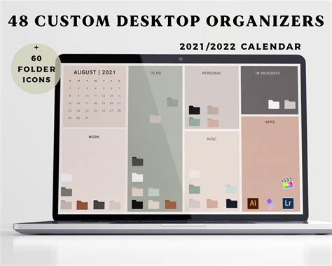 Desktop Wallpaper Organizer Computer Organizer Background | Etsy