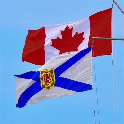 Canadian flag with flag of province of Nova Scotia. | Nova scotia canada, Canadian flag, Nova scotia