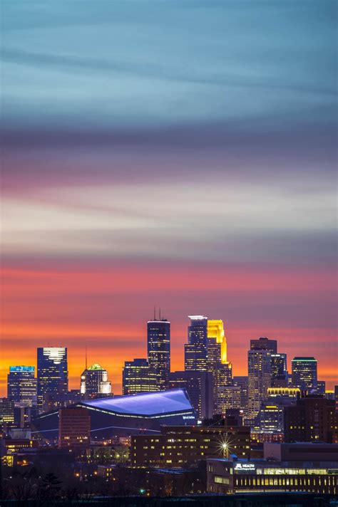 Minneapolis Skyline Sunset 3/13 : minnesota