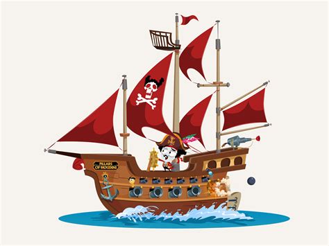 Pirate Ship by Assim Heetun on Dribbble