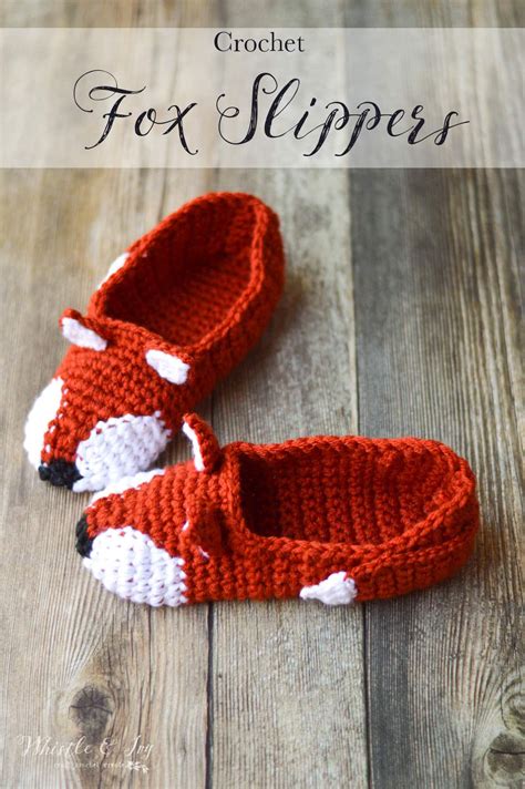 Crochet Fox Slippers Crochet Pattern Review - Whistle and Ivy