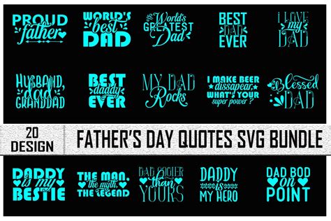 Father's Day Quotes SVG Designs Bundle Graphic by mofijul2022 ...