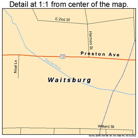 Waitsburg Washington Street Map 5375565