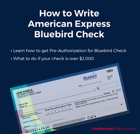 How to Write American Express Bluebird Check