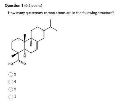 Solved How many quaternary carbon atoms are in the following | Chegg.com