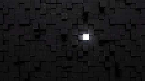 HD wallpaper: cube, Blender, black, lights, white, minimalism ...