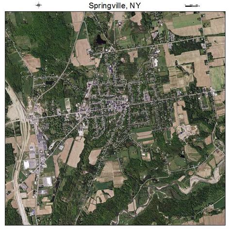 Aerial Photography Map of Springville, NY New York