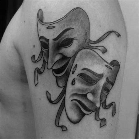 60 Unique Drama Mask Tattoo Designs for Men [2024 Guide] | Mask tattoo, Drama masks, Tattoo ...