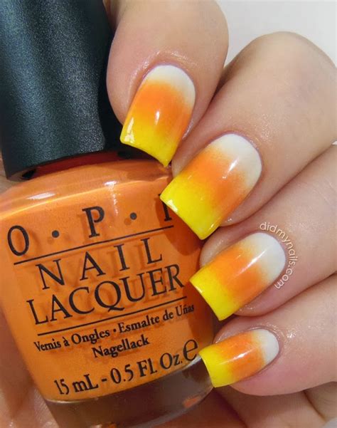 candy corn gradient nails for Halloween | Candy corn nails, Halloween nail designs, Thanksgiving ...