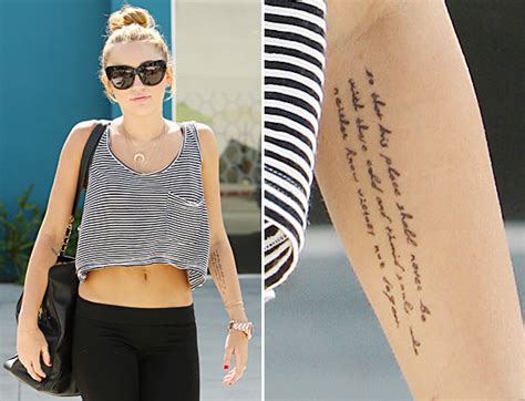 Miley Cyrus Gets A Famous Roosevelt Tattoo to Express Her Lifes ...