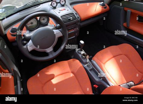 Car, Mercedes SL 600, Convertible, model year 2002-, silver, interior ...