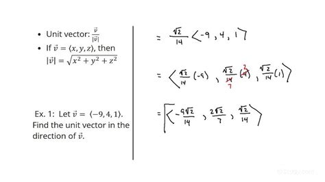 How to Find a Three-Dimensional Unit Vector | Precalculus | Study.com