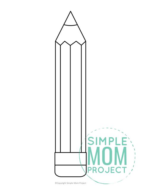 Free Printable Pencil Template - Simple Mom Project