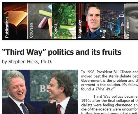 “Third Way” Politics and Its Fruits — reprint version – Stephen Hicks ...