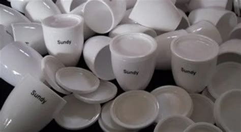 Volatile Porcelain Crucibles with tight closing lids/New Type of Volatile Crucible/Tight ...